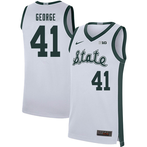 Men Michigan State Spartans #41 Conner George NCAA Nike Authentic White 2020 Retro College Stitched Basketball Jersey HO41H68SN
